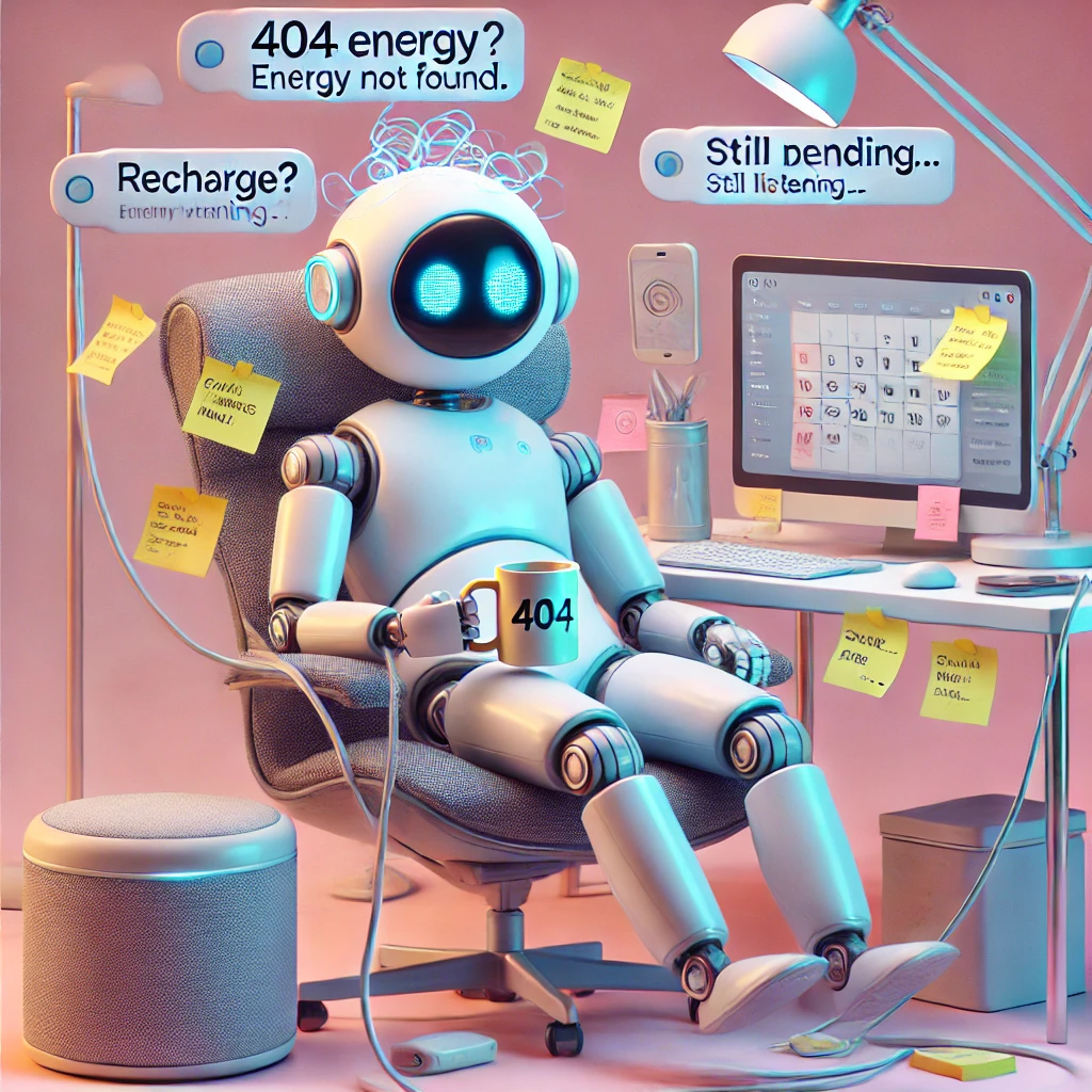 Exhausted virtual assistant
