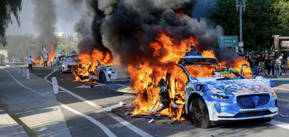 Car on fire